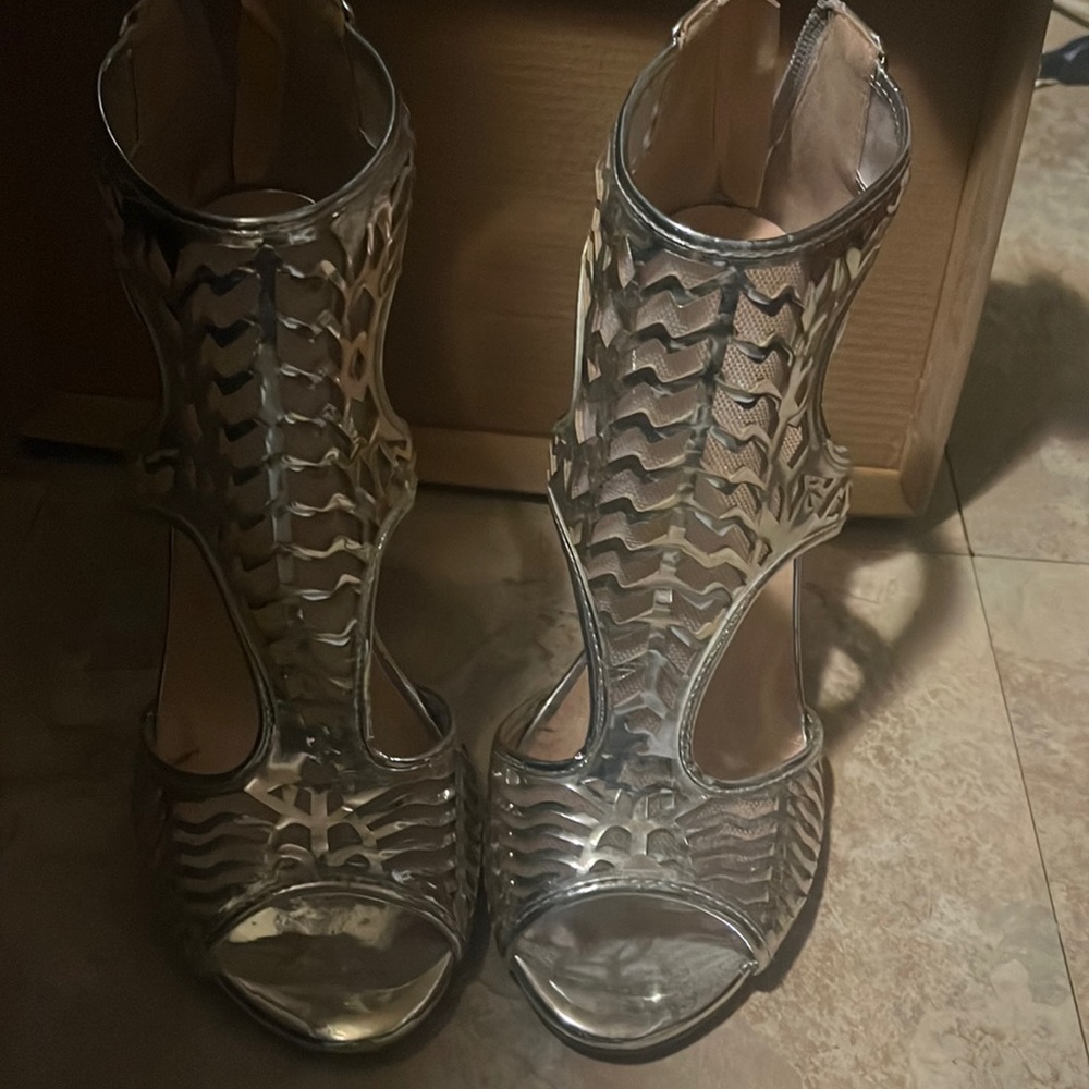 Silver heels